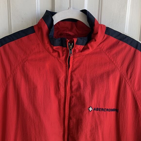Vintage Abercrombie Fleece Lined Windbreaker Anorak Jacket - Picture 3 of 7